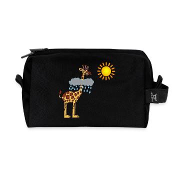 In search of the sun - Recycled Toiletry Zip Bag - black - Front