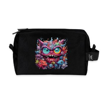 Chaos Creature - Recycled Toiletry Zip Bag - black - Front