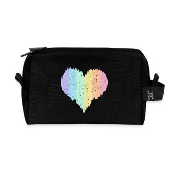 Regenbogen Herz Pastellfarben Pride Monat LGBTQ+ - Recycelte Kulturtasche - Schwarz - Vorne