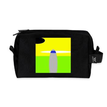 Weltraum-Landschaft - Recycelte Kulturtasche - Schwarz - Vorne