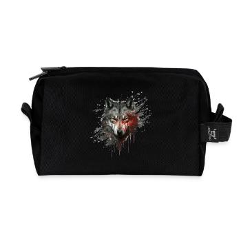Loup de sang - Trousse de toilette en tissu recyclé - noir - Devant