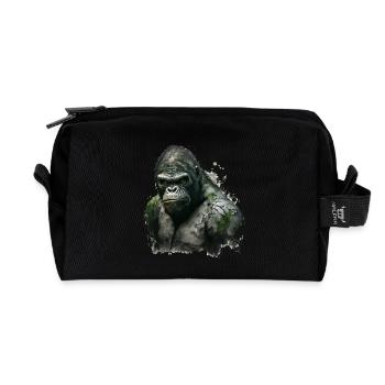 Gorille urbain - Trousse de toilette en tissu recyclé - noir - Devant