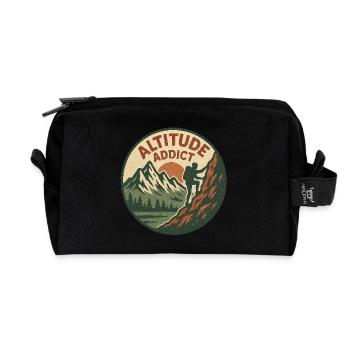 Altitude Addict - Recycelte Kulturtasche - Schwarz - Vorne