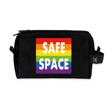 Pride Allyship Safe Space Verbündeter Regenbogenflagge - Recycelte Kulturtasche - Schwarz - Vorne