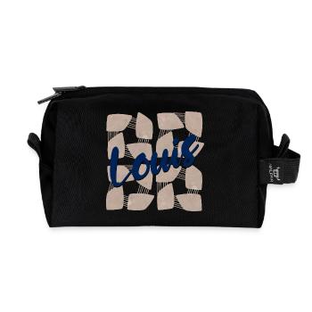 NOM CADEAUX PRÉNOM LOUIS - Trousse de toilette en tissu recyclé - noir - Devant