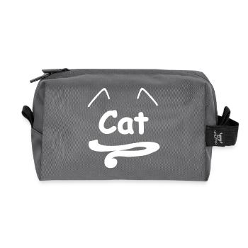 cat, sprüche, ohren, schwanz - Recycelte Kulturtasche - Anthrazit - Vorne