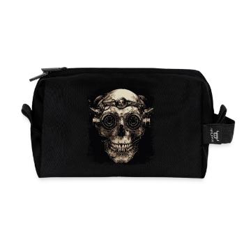 Steampunk Zombie Totenkopf - Recycelte Kulturtasche - Schwarz - Vorne