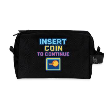 Conception de jeux d’arcade Retro Pixel - Trousse de toilette en tissu recyclé - noir - Devant