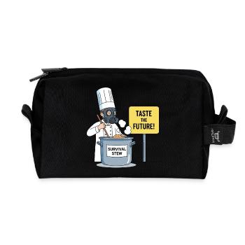 Taste the Future ! - Recycled Toiletry Zip Bag - black - Front
