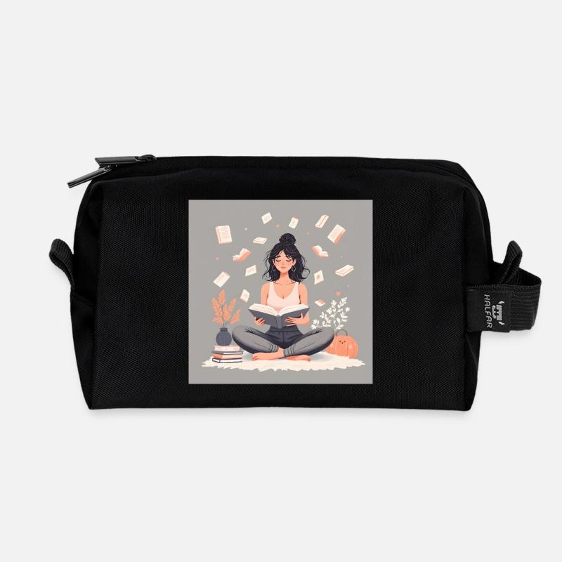 Bookaholic - Recycelte Kulturtasche - Schwarz