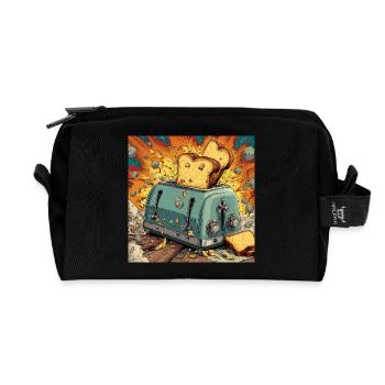 Toast Assault - Recycelte Kulturtasche - Schwarz - Vorne