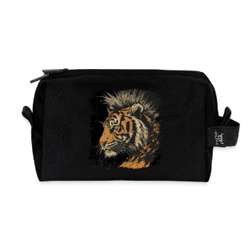 Tigerpunk - Recycelte Kulturtasche - Schwarz - Vorne