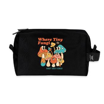 Retro-Pilztruppe - Recycelte Kulturtasche - Schwarz - Vorne