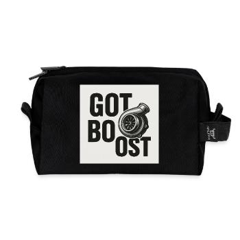 Design de lettrage Motorsport Turbo - Trousse de toilette en tissu recyclé - noir - Devant