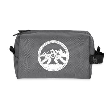 Schwinger_1_white - Recycelte Kulturtasche - Anthrazit - Vorne