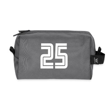 Trikotnummer 25 – Geschenk zum 25-jährigen Jubiläum - Recycelte Kulturtasche - Anthrazit - Vorne