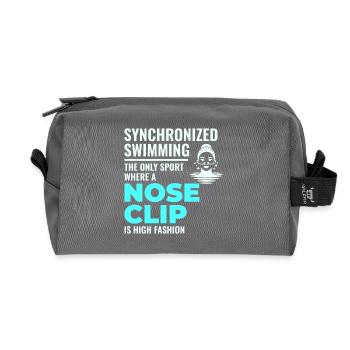 Synchronschwimmen Nasenklammer Mode - Recycelte Kulturtasche - Anthrazit - Vorne