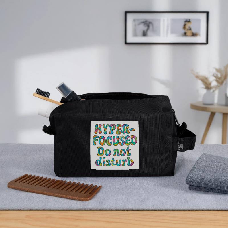 Conception hyper concentrée et sans déranger Trousse de toilette en tissu recyclé