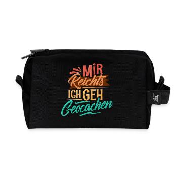 Geocaching - Recycelte Kulturtasche - Schwarz - Vorne