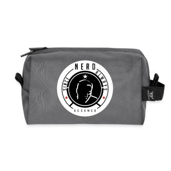 Nerd Science Logo T-Shirt - Trousse de toilette en tissu recyclé - anthracite - Devant