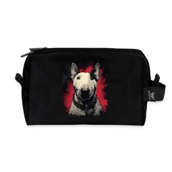 Bull terrier - Recycled Toiletry Zip Bag - black - Front