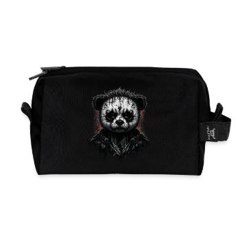 Black metal Panda - Recycelte Kulturtasche - Schwarz - Vorne