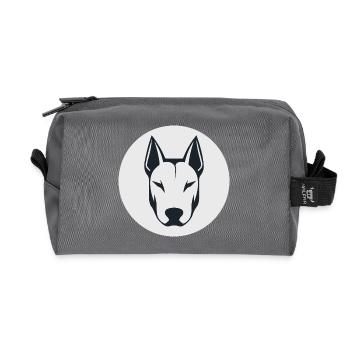 Bull terrier - Trousse de toilette en tissu recyclé - anthracite - Devant