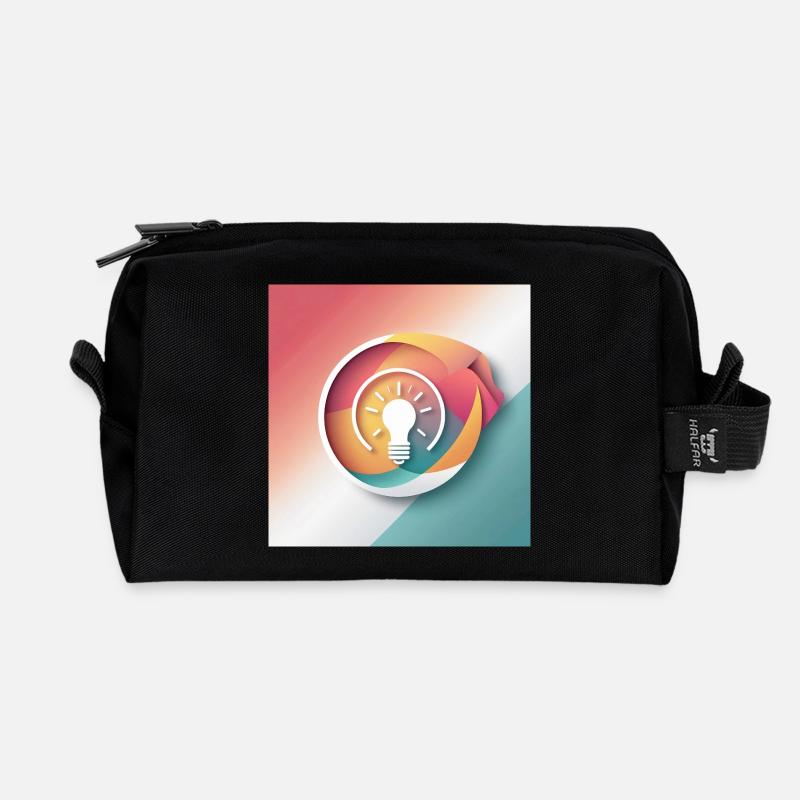 Illustration de créativité abstraite - Trousse de toilette en tissu recyclé - noir