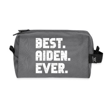 Best Aiden Ever Retro Geschenk Spruch Geburtstag - Recycelte Kulturtasche - Anthrazit - Vorne