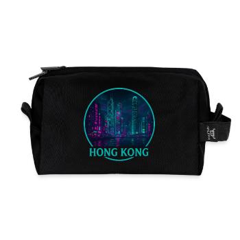 Hong Kong Souvenir Cyberpunk - Recycelte Kulturtasche - Schwarz - Vorne
