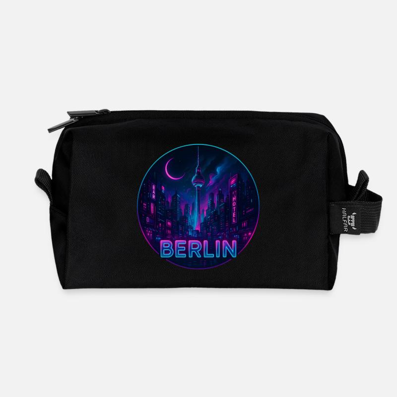Berlin Souvenir Cyberpunk - Recycelte Kulturtasche - Schwarz