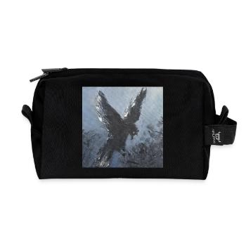 Oiseau noir majestueux Rvaen Sagesse en vol - Trousse de toilette en tissu recyclé - noir - Devant