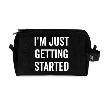 Je ne fais que commencer - Trousse de toilette en tissu recyclé - noir - Devant