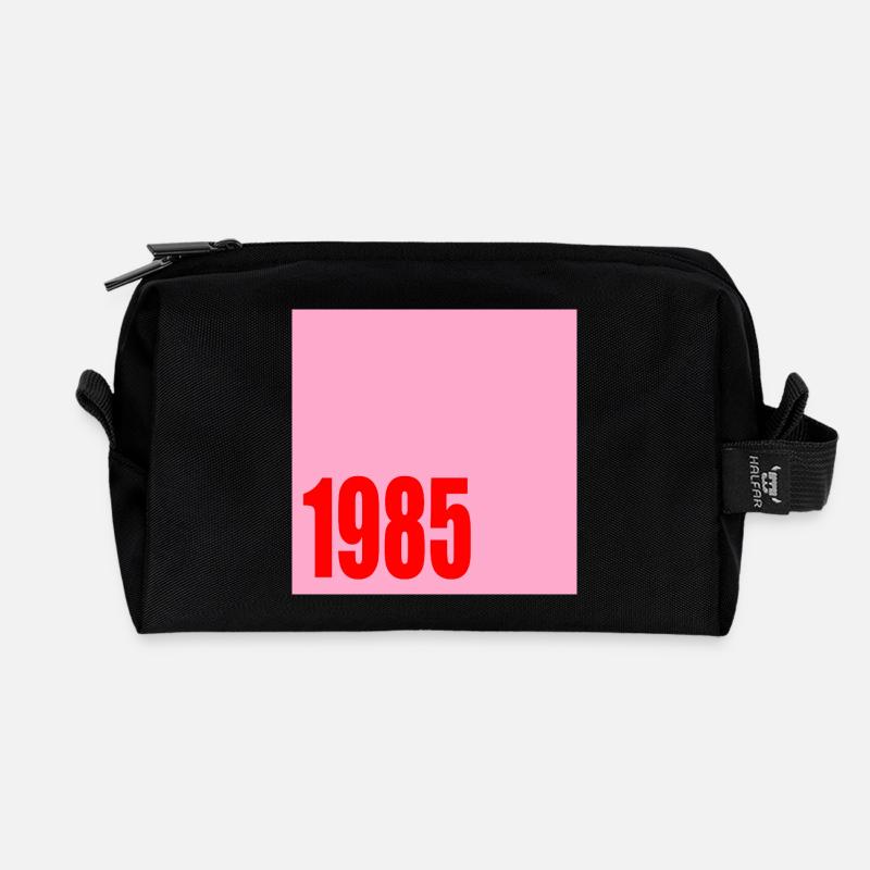 GEBURTSJAHR 1985 GEBURTSTAG - Recycelte Kulturtasche - Schwarz
