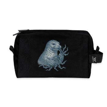 Mystischer Seeotter mit Tentakelpflanze - Recycelte Kulturtasche - Schwarz - Vorne