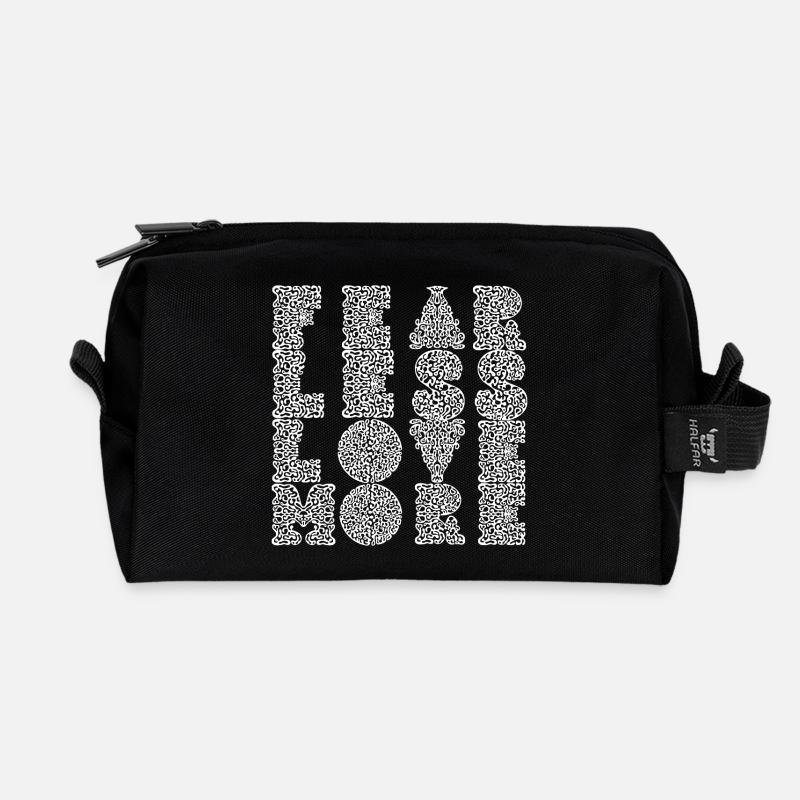 Elegante ornamentale Schriftkunst - Recycelte Kulturtasche - Schwarz
