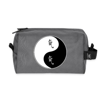 Yin Yang Symbol mit Chinesischen Schriftzeichen - Recycelte Kulturtasche - Anthrazit - Vorne