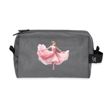 Elegante Ballerina in Rosé Tutu - Recycelte Kulturtasche - Anthrazit - Vorne