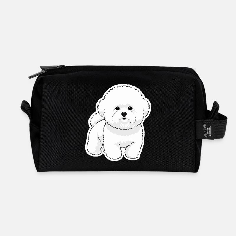 Bichon Mignon - Recycelte Kulturtasche - Schwarz