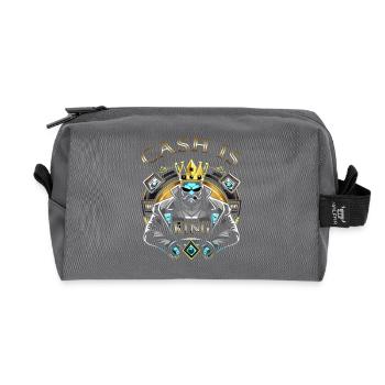 König des Bargelds Grafikdesign - Recycelte Kulturtasche - Anthrazit - Vorne