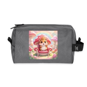 Royal Hamster - Recycled Toiletry Zip Bag - anthracite - Front