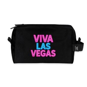 Enseigne au néon Viva Las Vegas - Trousse de toilette en tissu recyclé - noir - Devant
