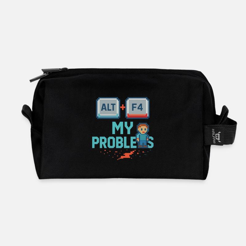 Alt + F4 My Problems - Recycelte Kulturtasche - Schwarz