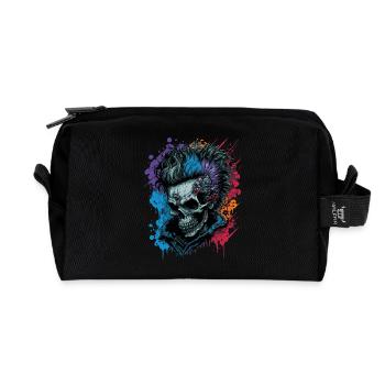 Rainbow Zombie Punk - Recycled Toiletry Zip Bag - black - Front