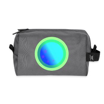 Celestial Blue Constellation Design - Recycled Toiletry Zip Bag - anthracite - Front