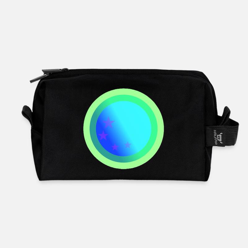 Conception de constellations bleues célestes - Trousse de toilette en tissu recyclé - noir