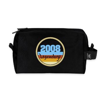 Année 2008 - Trousse de toilette en tissu recyclé - noir - Devant