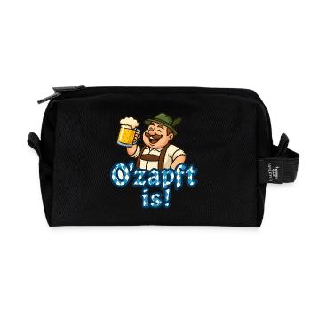 O'zapft is Volksfest, Lustiges Bayern & Bier Shirt - Recycled Toiletry Zip Bag - black - Front