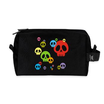 Crânes manga multicolores - Trousse de toilette en tissu recyclé - noir - Devant