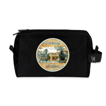 Viva Kuba Havanna Retro Design - Recycelte Kulturtasche - Schwarz - Vorne